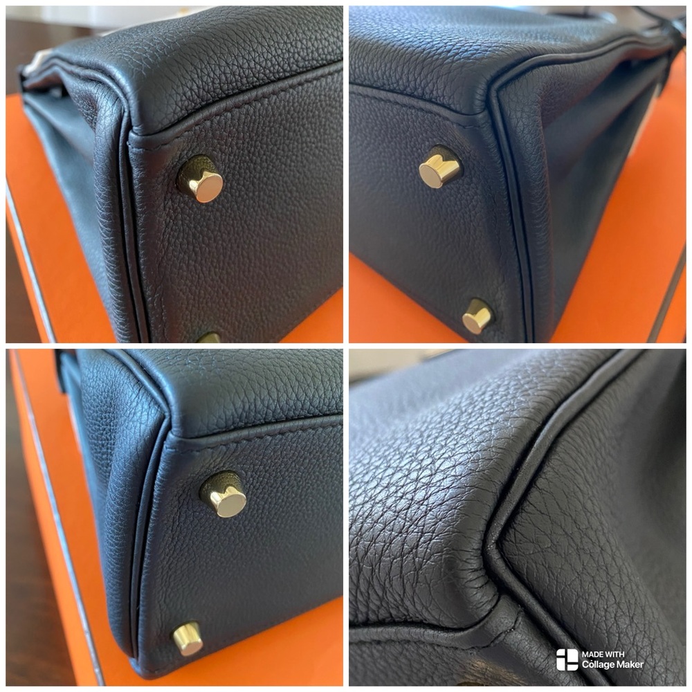 SOLD Hermes Kelly Retourne 28 in Noir Togo Leather with Gold Hardware - Picture 9 of 17
